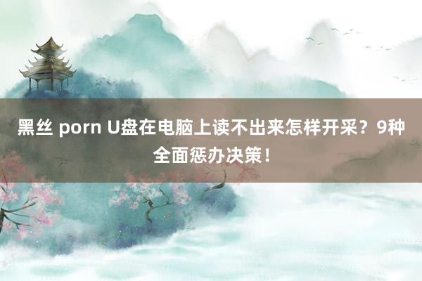 黑丝 porn U盘在电脑上读不出来怎样开采？9种全面惩办决策！