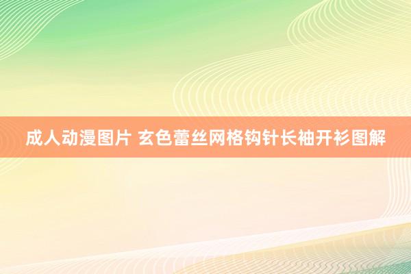 成人动漫图片 玄色蕾丝网格钩针长袖开衫图解